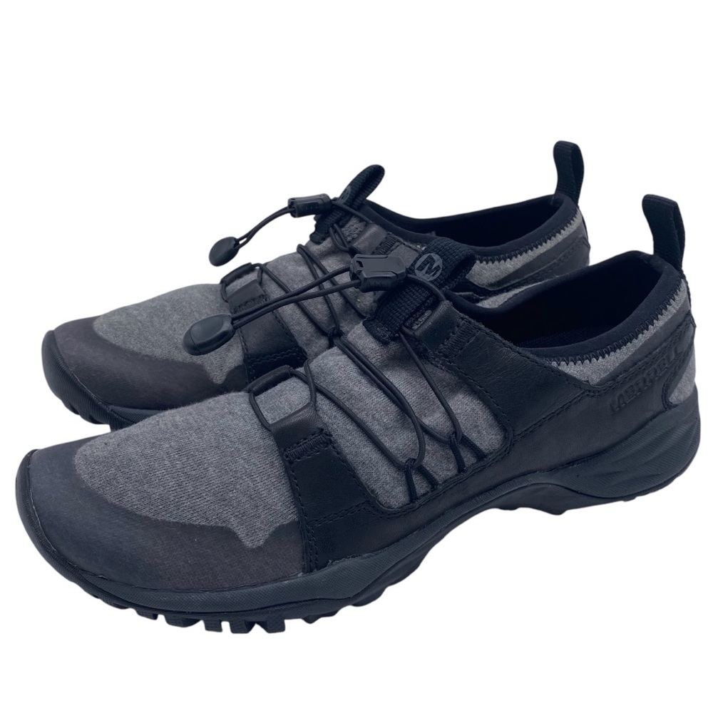 Merrell Womens Siren Guided Moc Jersey Trail Shoes Sz 7 Black Gray Leather - Picture 14 of 14